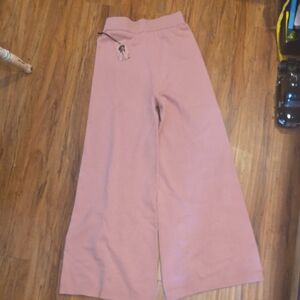 Sincerely Jules Light Pink Wide Leg Knit Joggers Size Small